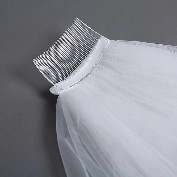 Bridal Cathedral Veil with Rhinestone and Lace